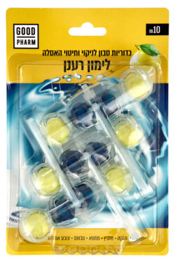 GOOD PHARM – כדוריות סבון כחול לאסלה בריח לימון רענן שלישיה